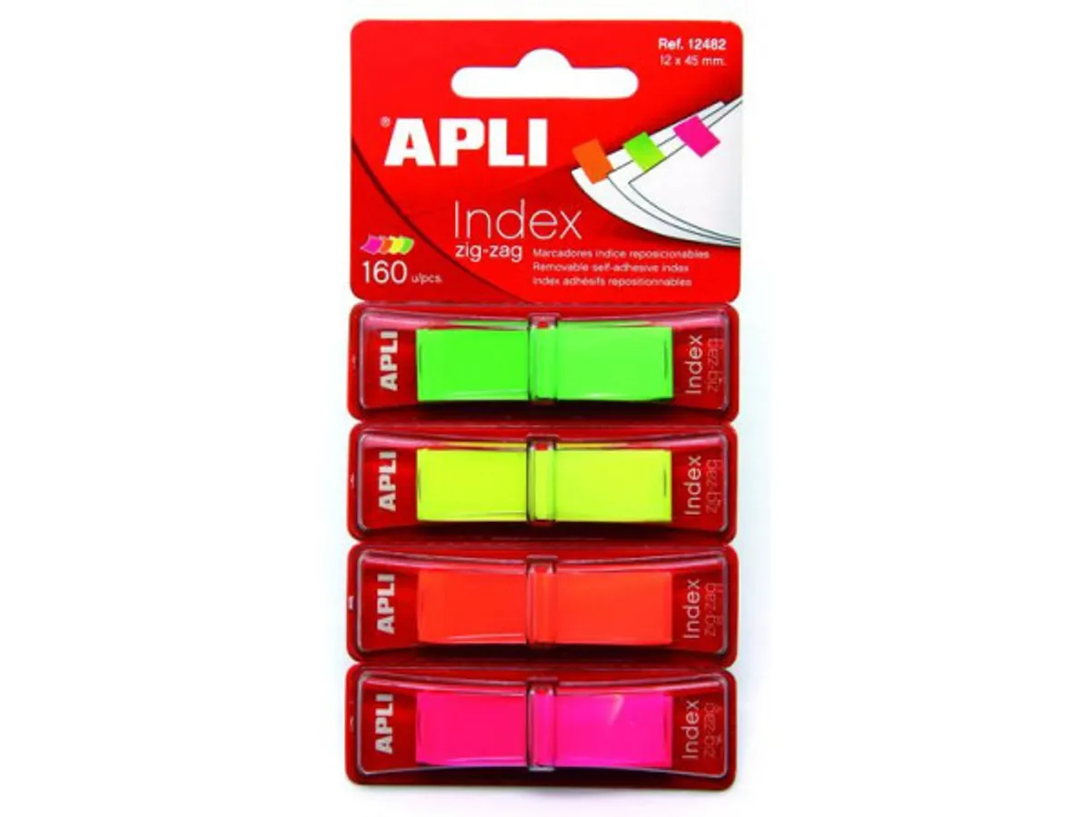 Marque-Pages (Index) - 12 X 45 Mm - Couleurs Fluos