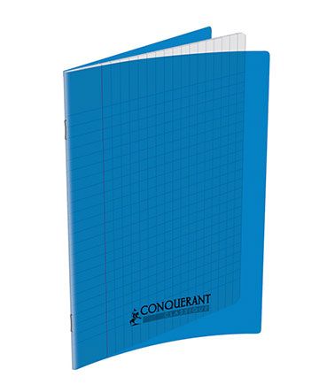 Cahier Conquerant Classique Agrafe 17X22 140P 90G Seyes Polypro