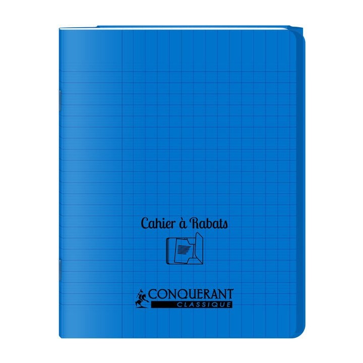 Cahier Conquérant À Rabats Polypro 17X22 48P Seyès