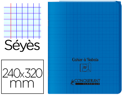 Cahier 24X32 Conquérant À Rabat Polypro 96 Pages Séyès