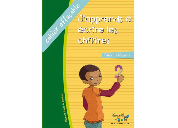 Cahier Apprentissage Chiffres Serpodile A5 50P Avec Stylo Effacable