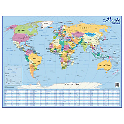 Cbg - Carte - Monde - Politique - 660 X 845 Mm