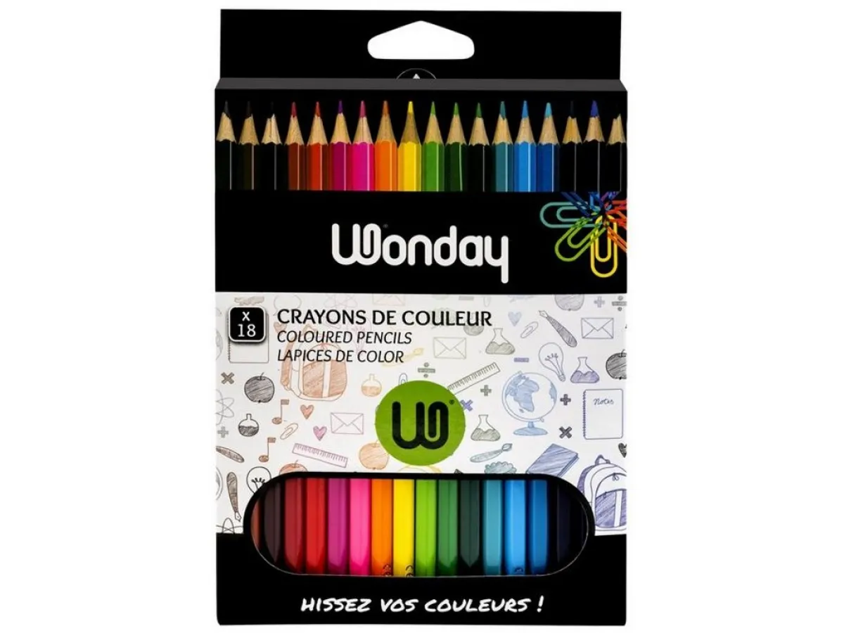 18 Crayons De Couleur