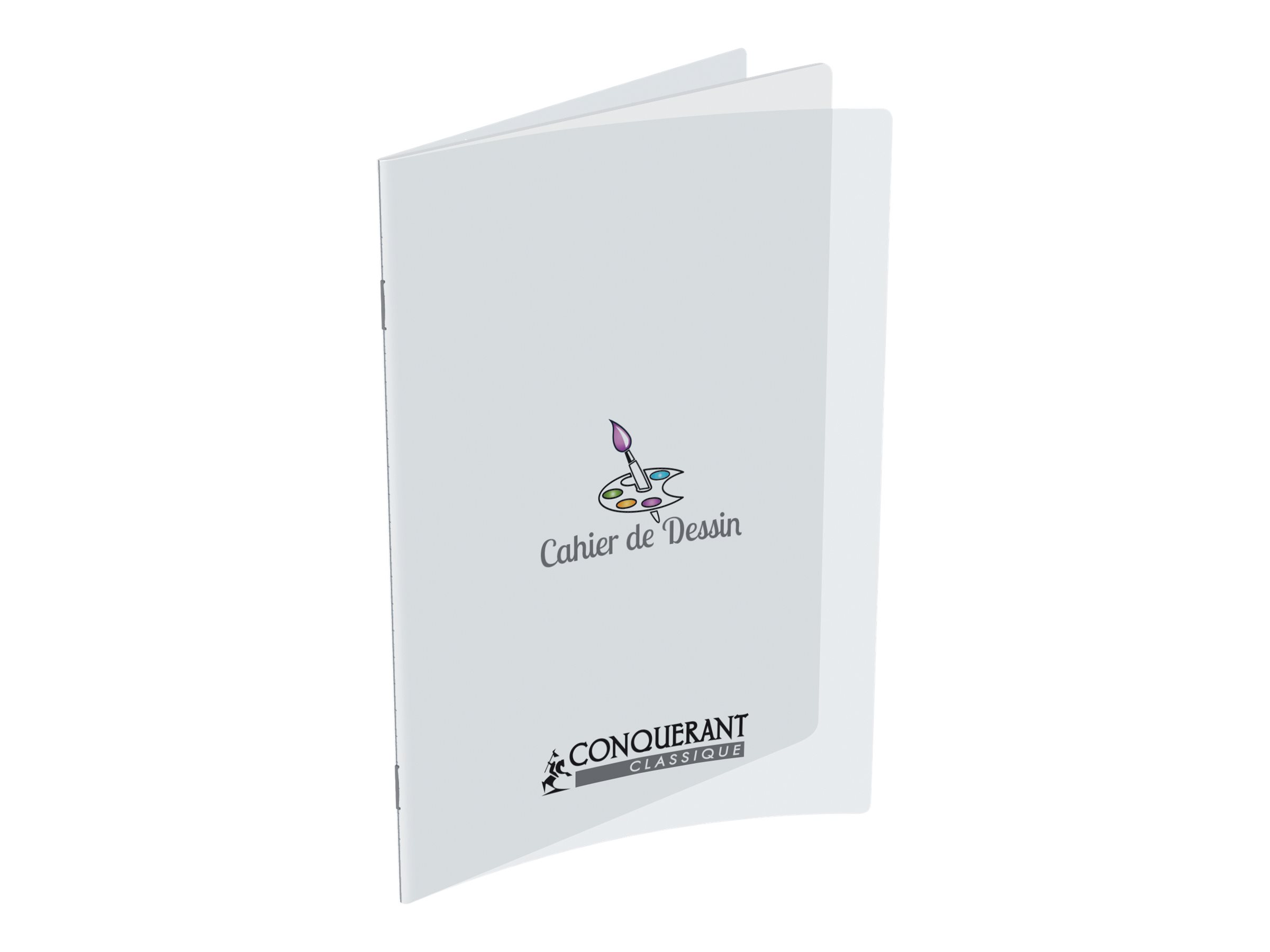Conquérant Classique - Cahier De Dessin Polypro 17 X 22 Cm - 32 Pages Blanches - Transparent
