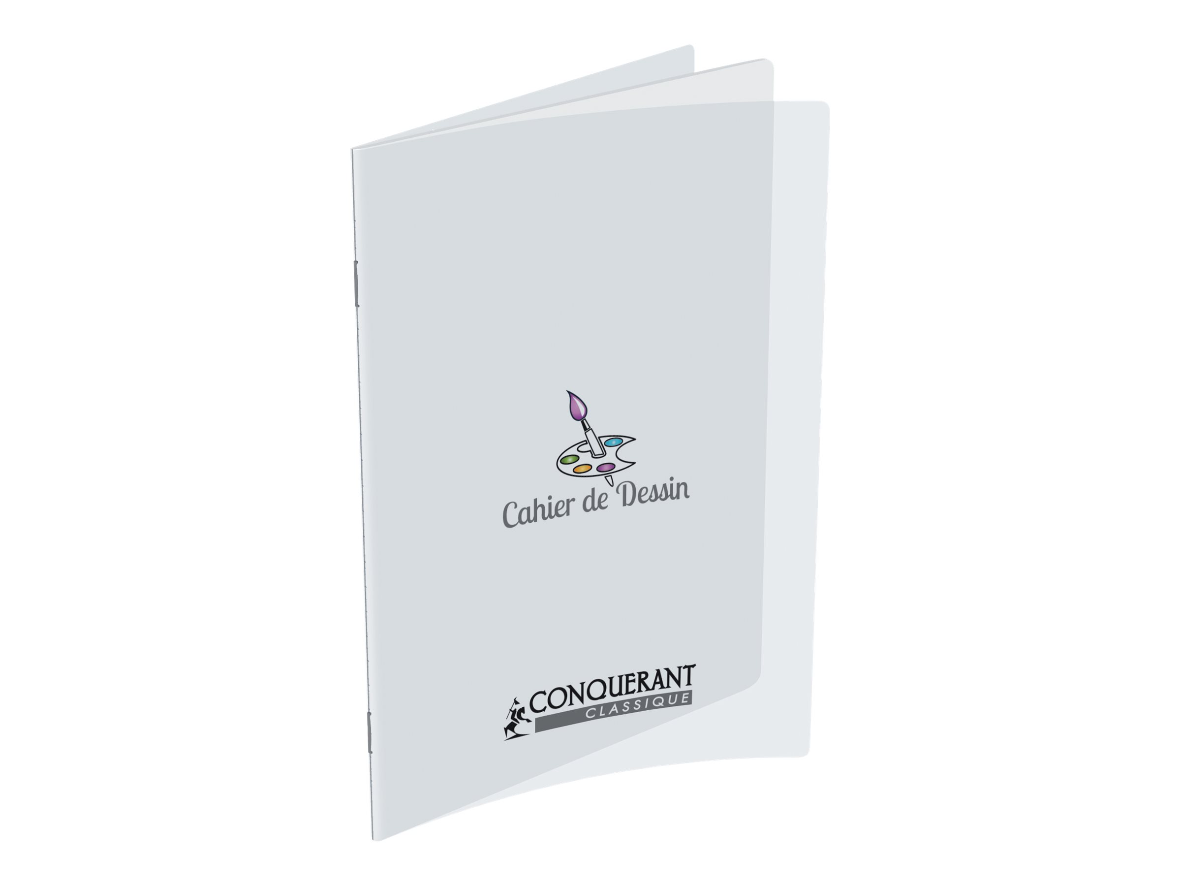 Conquérant Classique - Cahier De Dessin Polypro 24 X 32 Cm - 48 Pages Blanches - Transparent