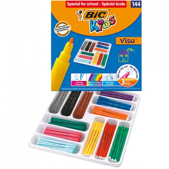 Pack 144 Feutres De Coloriage Visa
