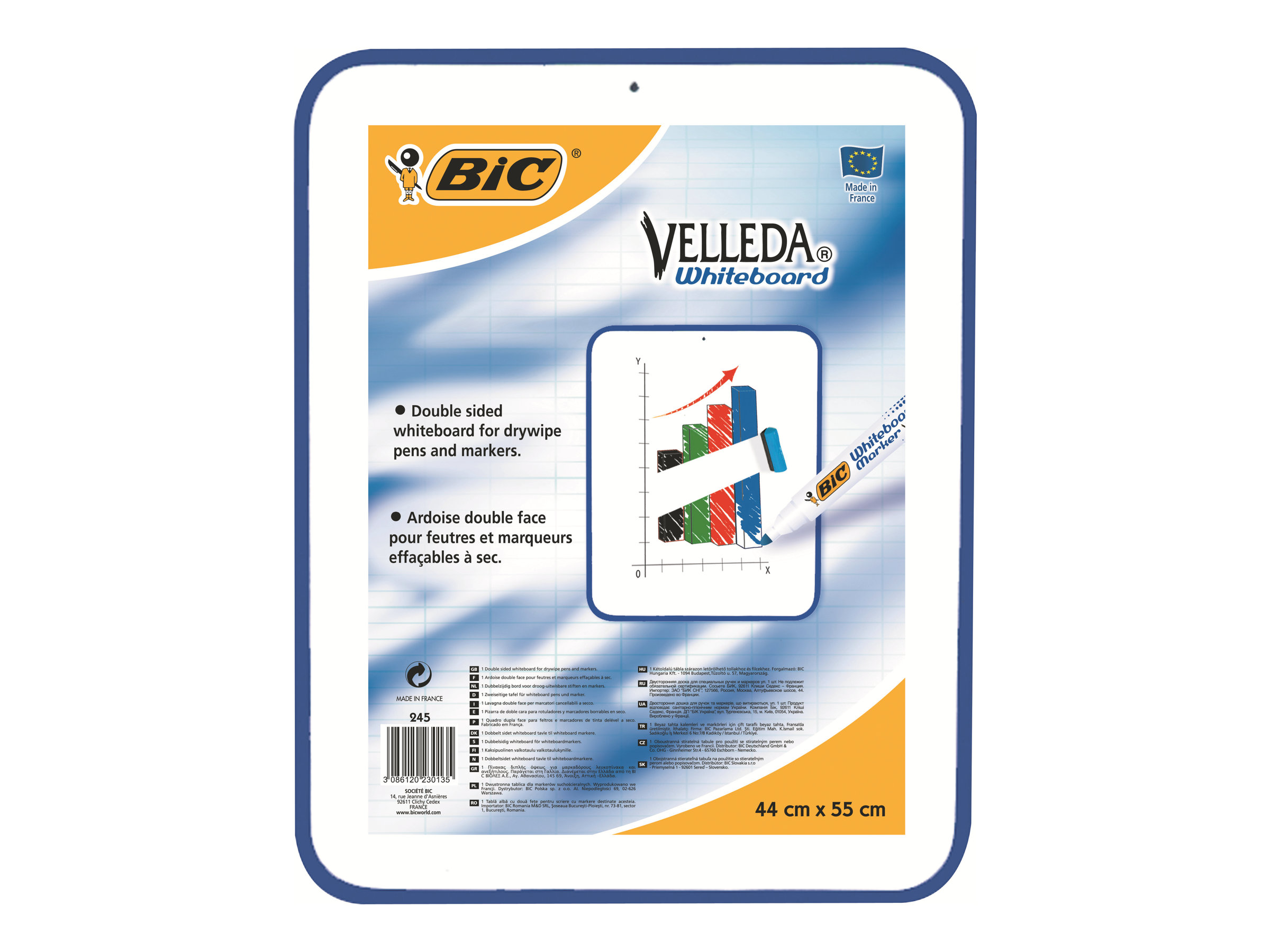 Velleda - Ardoise Blanche - 44 X 55 Cm - Double Face